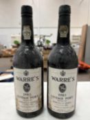 2x Bottles of Warres 1983 Vintage Port-75cl