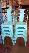 8 Tolix style stackable bistro chairs – Located in bar area