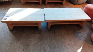 2 Pine low coffee tables, 1,000 x 700 – Located in