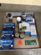 Assortment of supplements & liquids as lotted to include Syno-Vital Oral Hyaluronic acid, Wild