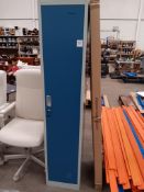 2 x Single door steel lockers