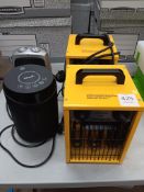 2 x Homebase 654316 2000w heater, TCP Smart 2000w PTC heater, Daewoo HEA1184 PTC fan heater