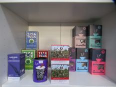 Contents to shelving unit to include assortment of various boxes of flavoured tea – (Viewing