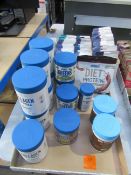 Assortment of Protein products to include Collagen Peptides, Critical Greens, Beef-XP) and Dr. Vegan
