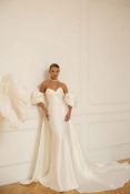 Eva Lendel Sahara Wedding Dress with Sleeves, Size 44 / UK 16, Colour Original, Advised Retail £1,