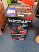 2 x SIP Fireball 2000 electric fan heater (2kw max heat output)