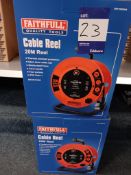 2 x Faithful 20 metre 240v cable reel