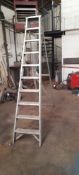 9 tread aluminium step ladder