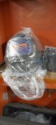 Universal Quantum Welding helmet with extractor unit, hose, carry bag and quantity of WGB gloves