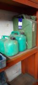 3x Various jerry cans