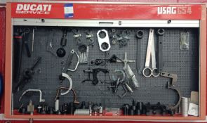 Ducati USAG654 Wall Mount Workshop Cabinet and Contents of Special Tooling