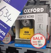 2x Oxford Quartz XD10 Disk Break Lock