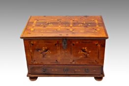 INLAID WOODEN CHEST | CENTRAL EUROPE (CENTRAL EUROPE / CENTRAL EUROPEAN 19TH CENTURY)