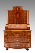 BAROQUE SECRETARY WITH RICH INLAY | CENTRAL EUROPE (CENTRAL EUROPE / CENTRAL EUROPEAN)