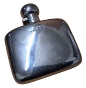 A late Victorian hip flask, bayonet hinged domed cover, Chester, 1895, 136.1g gross