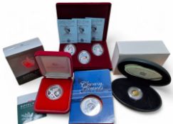The Perth Mint Crown Jewels Silver 'Locket Coin', 999 silver, centre with acrylic capsule holding