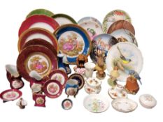 Decorative Ceramics - plates, trinket dishes, after Fraginard;  collectors' plates, Wedgwood;  etc