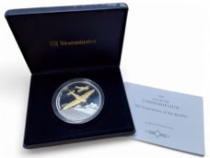 A Westminster 2005 5oz silver Commemorative 70th Anniversary of the Spitfire, 999 silver, 159.4g,