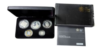 Numismatics - a Royal Mint Family Silver Collection 2008, comprising Five Pound Crown 2008 Prince of
