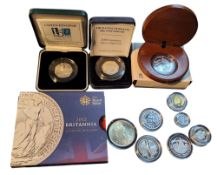 Numismatics - Westminster The Battle of Britain 60th Anniversay 2000 Guernsey silver 50p coin,