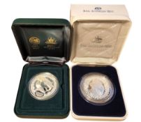 Numismatics - Royal Australian Mint, The Perth Mint, Sydney 2000, encapsulated, boxed, outer box;