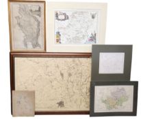 Cartography - After Johan Blaeu, Hertfordia Comitatus, printed by John Bartholomew& Son, Ltd, 42 x