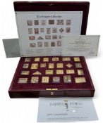 A Hallmark Replicas Limited set, The Empire Collection, twenty five silver gilt stamps, total