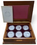 A Royal Mint 2006 Great Seals of the Realm Twentieth Century, fine silver six seal set, .999 silver,