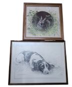 Pollyanna Pickering (1942 - 2018), Young Rabbit, signed and dated 1981, circular, 17cm;   a print,
