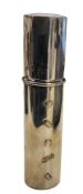 A silver atomiser, 8cm high, James Dixon & Sons, Birmingham 2001 with metal funnel