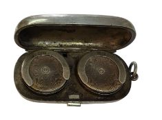An Edwardian silver double sovereign case, Aaron Lufkin Dennison, Birmingham, 1910 39g gross