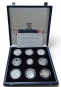 A Royal Mint Second World War 50th Anniversary 1945-1995 International Coin Collection, 925 silver