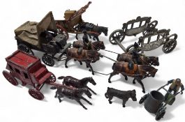 Britains - set 145 Royal Army Medical Corps four horse Ambulance Wagon (af); a 40f Farm Cart and
