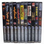 Retro Gaming - eleven Sega Saturn games including, Daytona USA Championship Circuit Edition, Sega