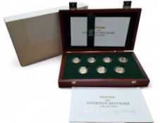 A Royal Mint Sovereign Mintmark Collection, seven George V full sovereigns from London, 1911,