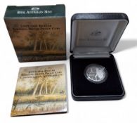 A Royal Australian Mint 1995 One Dollar Silver Proof Coin, COA, fitted presentation case, outer card