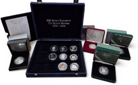 A Westminster HM Queen Elizabeth The Queen Mother 1900 - 2002 Silver Coin Collection, comprising