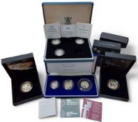 A Royal mint a 2003 Silver Proof Piedfort 3-Coin Collection, £2 commemorating the 50th Anniversary