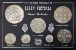 The Jubilee Coinage of Queen Victoria Great Britain, comprising of a Crown, Double Florin, Half