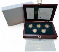 A Royal Mint Edward VII Sovereign Mintmark Collection, five full sovereigns from London, 1906,