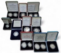 Royal Mint Silver Proof 1997 Fifty Pence Two-Coin Set, COA, fitted presentation case; 1998 United