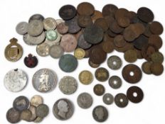 Numismatics - a Queen Victoria Crown, dated 1887, 28.1g; a George IIII Half crown 12.9g; a 1892