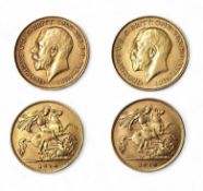Two George V half sovereigns, 1914, 8g (2) Viewing strictly by appointment only, photo id required