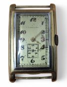 An 18ct gold Longines gentleman's Art Deco tank watch, 10.40 movement stamped Longines no.4763677,