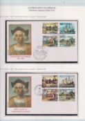 Stamps- A book of Italian, Spanish and USA stamps and covers celebrating the life of Christopher