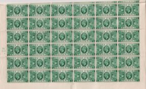 Stamps- GB , a Simplex Album housing a mostly unmounted mint collection of King George V stamps