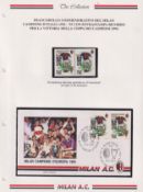 Stamps- A collection of Covers celebrating AC Milan between 1987 and 1994(Years of Victory) in six