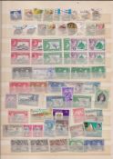 Stamps-Commonwealth collection of mint and used stamps in a well filled 16 page stock book. Around