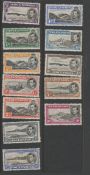 Stamps-Ascension 1938 Fine mint selection of 12 stamps to 10/-, good cat value.