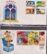Stamps- Two 4 ring binders containing a Jersey First Day Covers from 1969 to 1997, many
